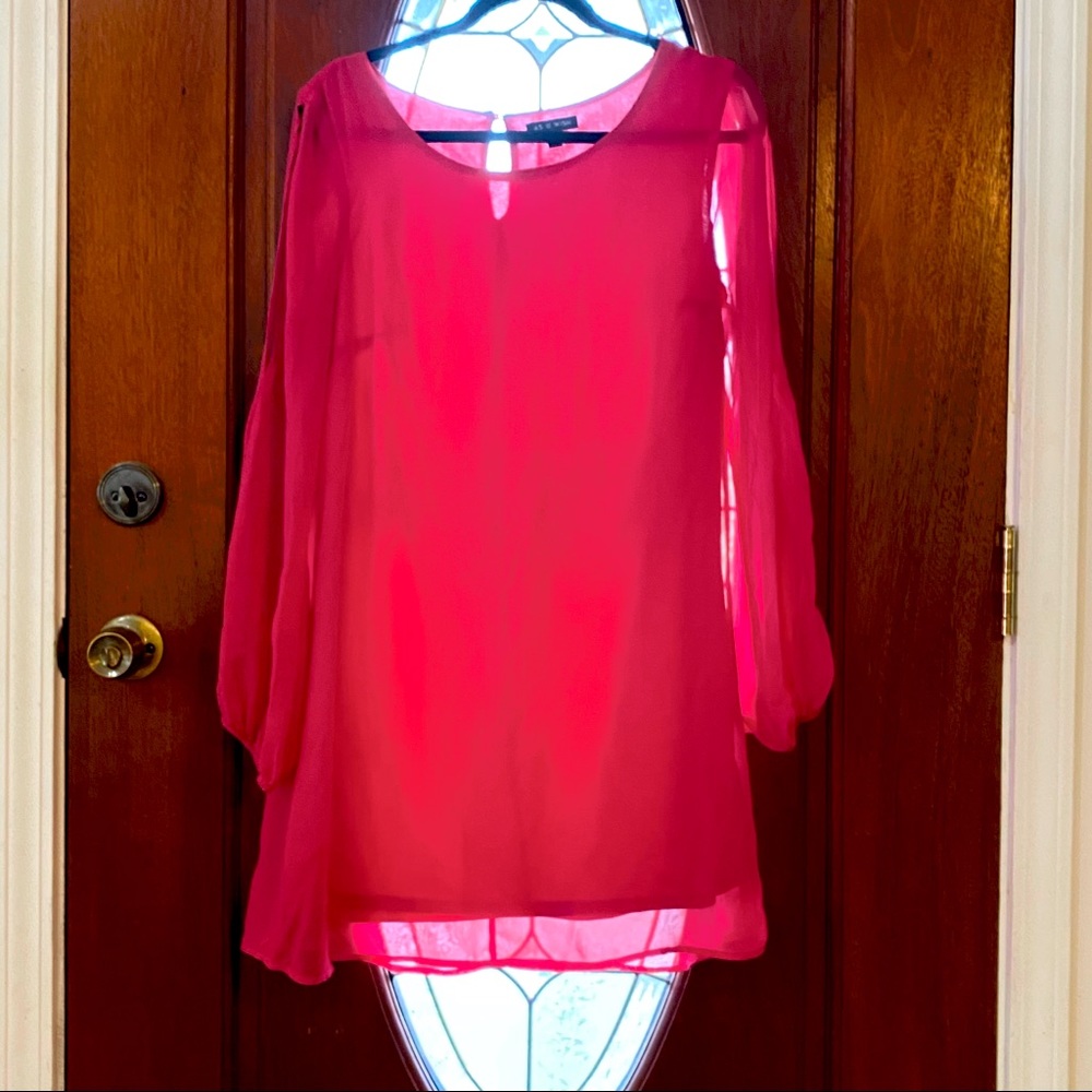 Hot Pink Long-sleeved Dress!